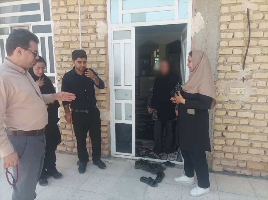 خفر| بازدید از منزل مددجویان حوزه توانبخشی با معلولیت جسمی و شنوایی بخش روستایی