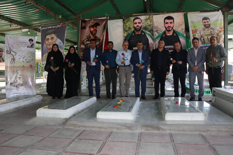 گزارش تصویری| حضور کارکنان بهزیستی خوزستان در گلزار شهدا