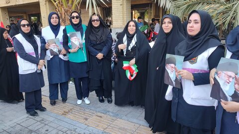 حضور کارکنان بهزیستی خرمشهر در رزمایش «جان فدایان» همزمان با هفته دفاع مقدس