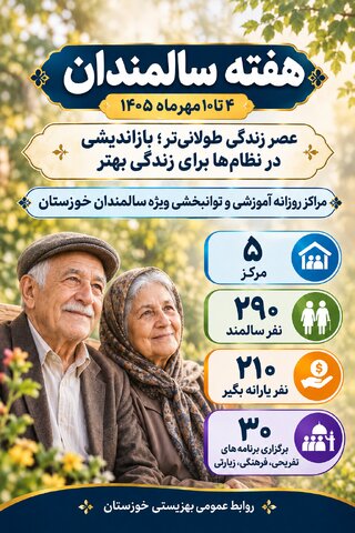 اینفوگرافیک|هفته سالمندان؛ گامی در مسیر ارتقای کیفیت زندگی و حمایت از سالمندان