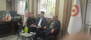 جویبار | نشست رئیس اداره بهزیستی جویبار با معاون اجتماعی سپاه شهرستان