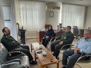 همکاری‌ فرمانده سپاه شهرستان جلفا با بهزیستی در راستای رفع نیازهای جامعه هدف