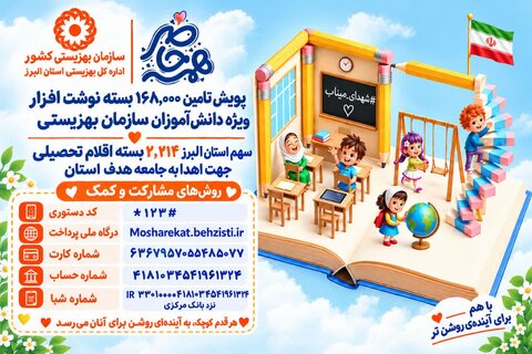 توزیع ۴ هزار و ۳۳ بسته لوازم‌التحریر در البرز؛ مشارکت خیرین فراتر از سهمیه ابلاغی «همه حاضر»