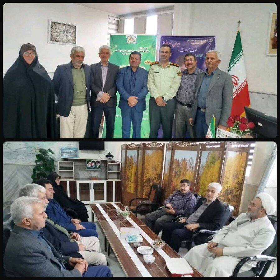 آستانه اشرفیه /دیدار رئیس بهزیستی با فرماندهی انتظامی به مناسبت هفته نیروی انتظامی