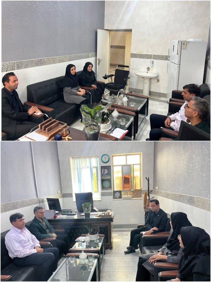 دیدار رئیس اداره بهزیستی شهرستان عشق‌آباد با مدیر شبکه بهداشت و درمان