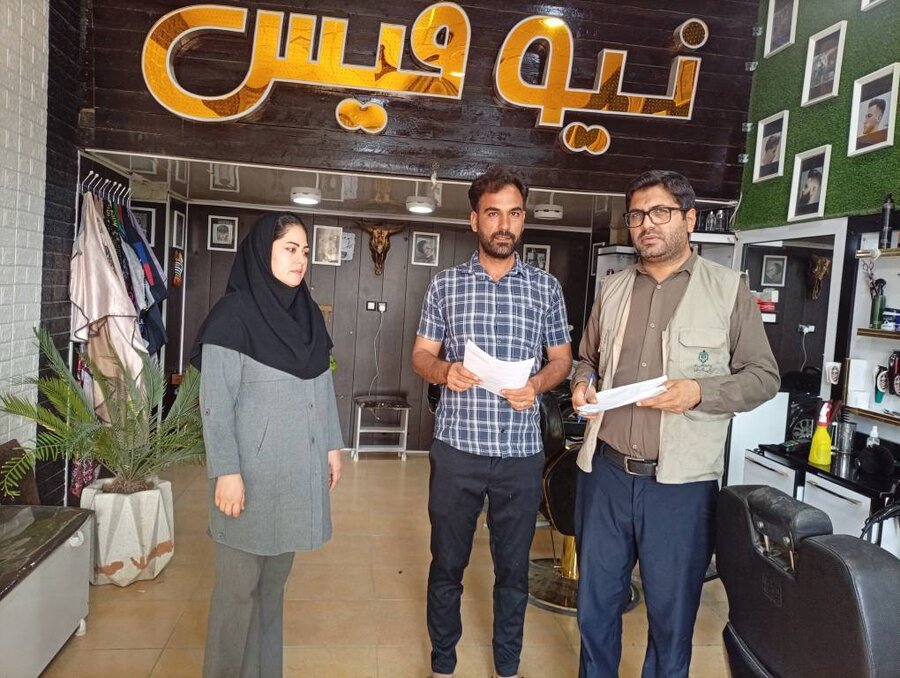 قیروکارزین | بازدید میدانی کارشناس و تسهیل‌گر شغلی بهزیستی و نماینده بنیاد علوی از پروژه‌های اشتغال‌زایی در شهرستان