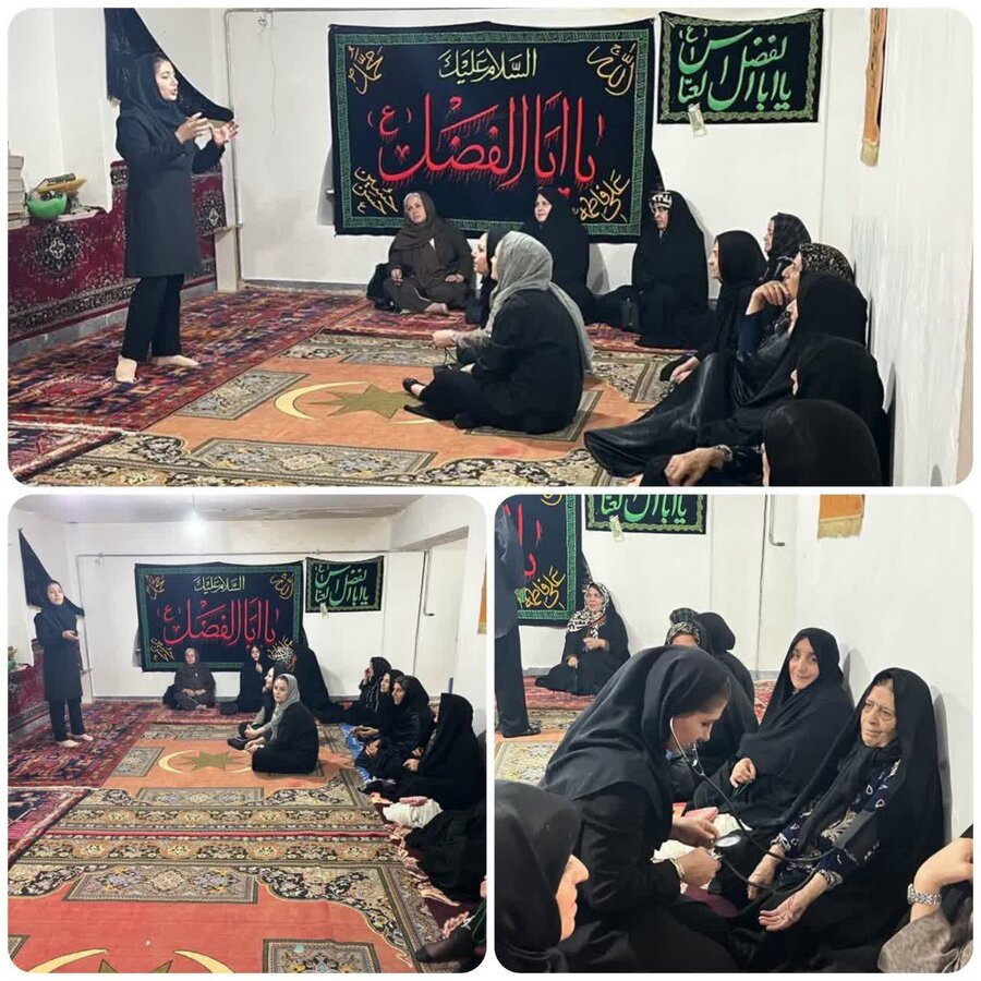 اجرای برنامه سالمندی ویژه زنان بالای ۵۰ سال در مسجد سیدالشهدا شهرستان پارس آباد