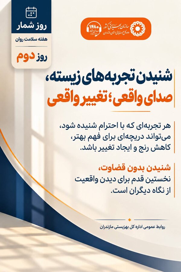 روزشمار هفته سلامت روان | شنیدن تجربه های زیسته، صدای واقعی؛ صدای تغییر