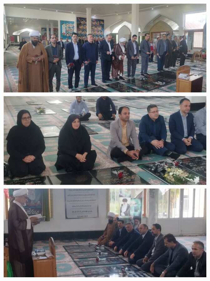  املش /گلباران مزار شهدا به مناسبت هفته مدیریت بحران