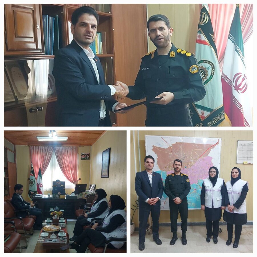 رشت /تجلیل مدیر بهزیستی رشت از فرمانده انتظامی شهرستان به مناسبت هفته نیروی انتظامی
