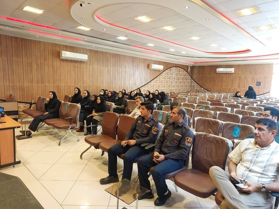 جهرم|برگزاری دوره آموزشی اطفاء حریق در بهزیستی شهرستان