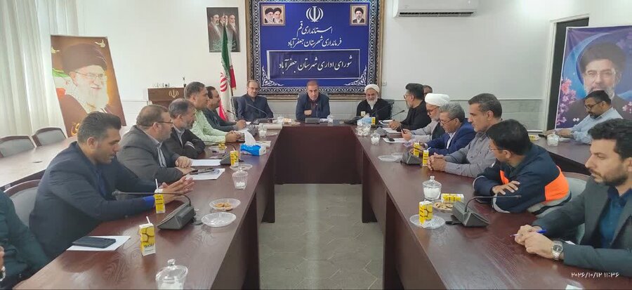 بررسی برنامه‌های اجرایی و مدیریت بحران در جلسه شورای اداری شهرستان جعفرآباد