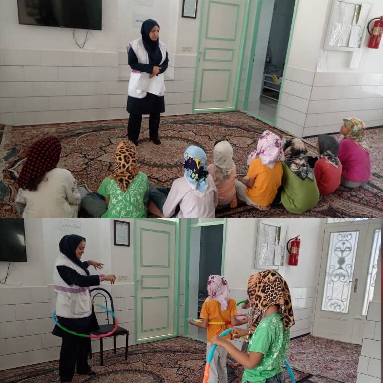 آموزش مهارت حل مسئله و برگزاری مسابقه سرگرمی برای دختران مرکز افق روشن