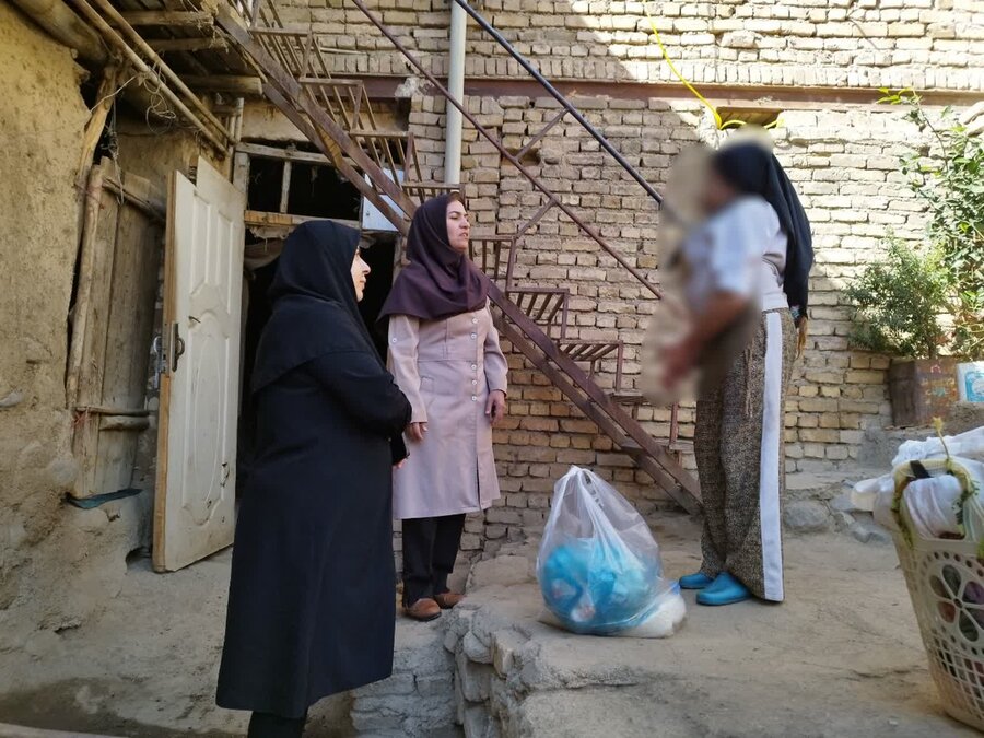 بازدید رئیس بهزیستی بهار از منزل مددجوی خودسرپرست در روستای «وهنان»