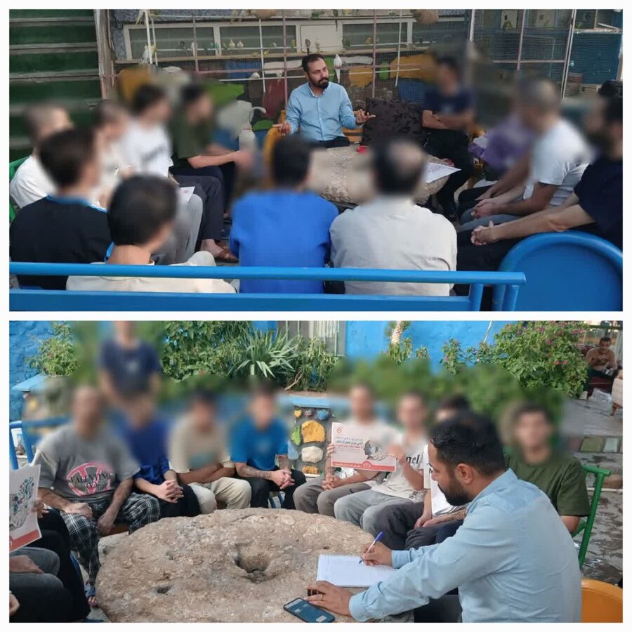 برگزاری جلسه گروهی روان‌شناسی در کمپ آرامش‌گستران خور به مناسبت هفته سلامت روان