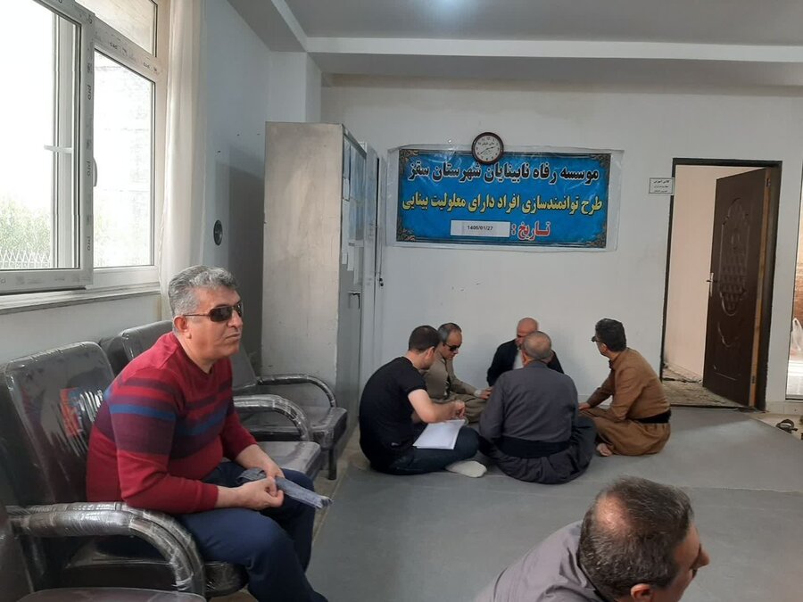 مسابقات دومینو نابینایان در سقز برگزار شد