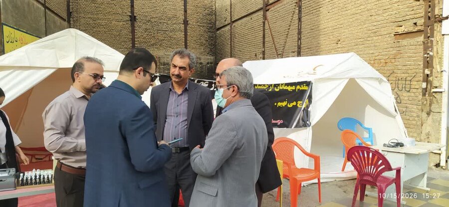 ایستگاه سلامت و آشنایی با عصای سفید در سقز برپا شد
