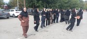 بانوان شاغل بهزیستی مریوان در همایش ورزش همگانی حضور یافتند