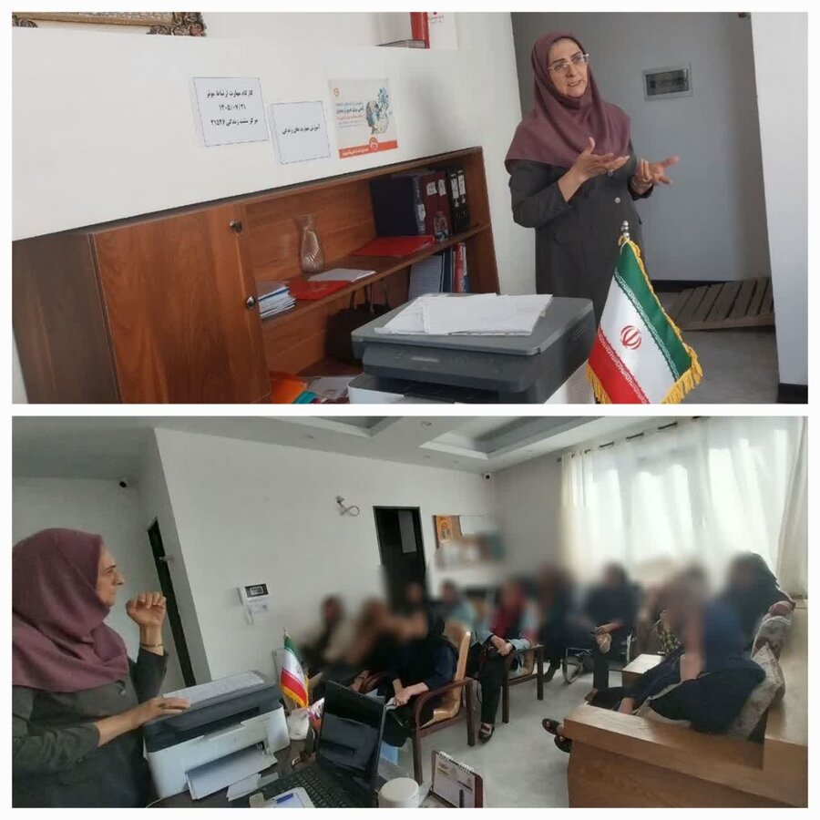 برگزاری کارگاه مهارت‌های ارتباط مؤثر ویژه زنان سرپرست خانوار در قالب طرح سلام محله در ساوجبلاغ