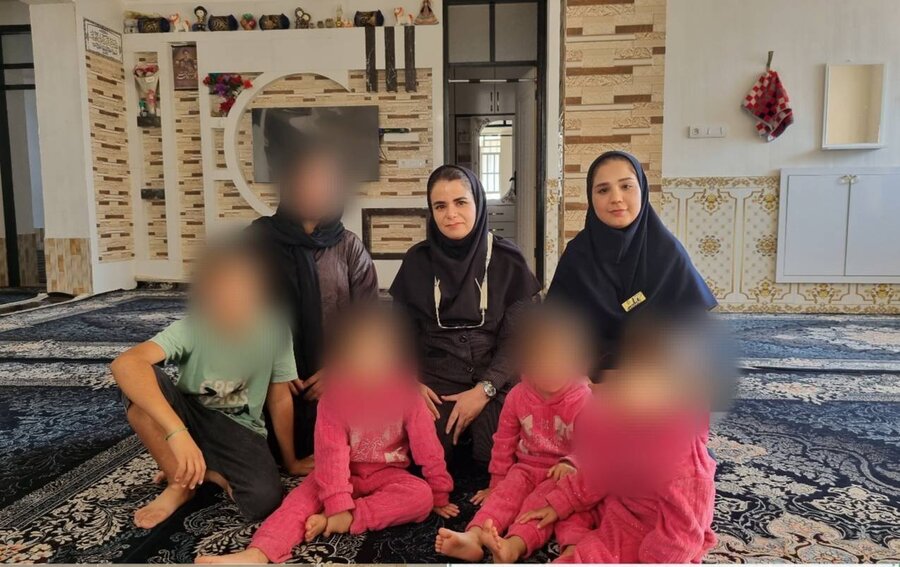 کوه چنار| بازدید از منزل زن سرپرست خانوار دارای سه فرزند سه قلو به مناسبت روز جهانی کودک