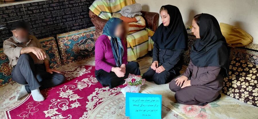 بازدید و دلجویی از توانخواه نابینا در شهرستان بهار