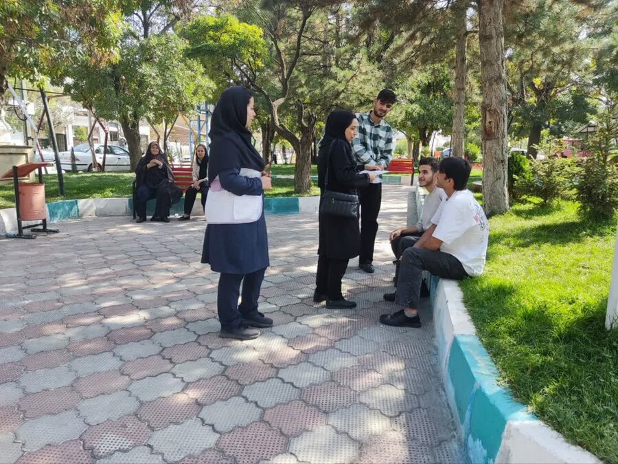 گشت و استقرار در پارک بازنشستگان خلخال به مناسبت هفته سلامت روان