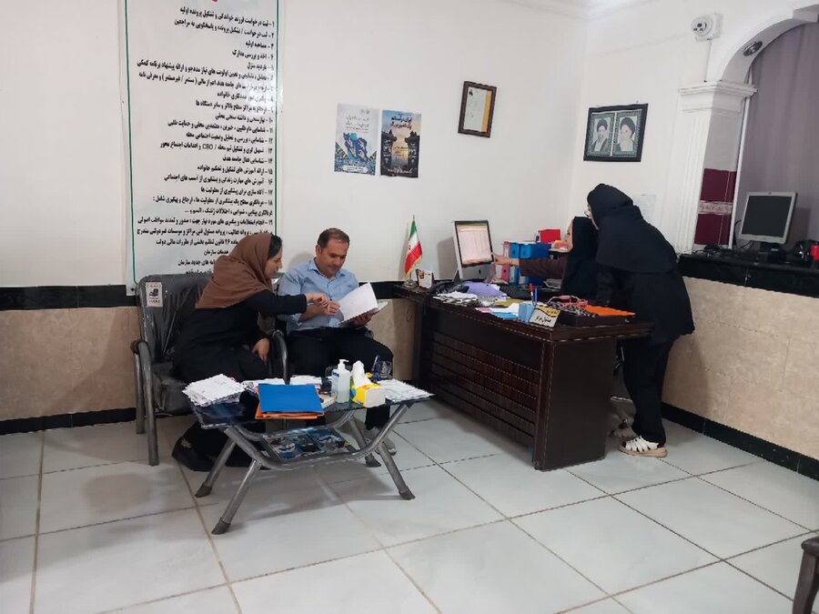 بازدید تیم نظارتی بهزیستی شهرستان نمین از مرکز مثبت زندگی آبی‌بیگلو