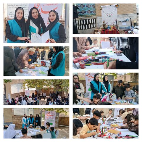 برپایی  غرفه نقاشی با موضوع سلامت روان در شهرستان جلفا