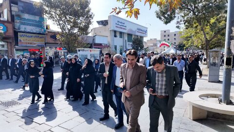 حضور بهزیستی کردستان در رزمایش اقتدار جان‌فدای ایران در سنندج