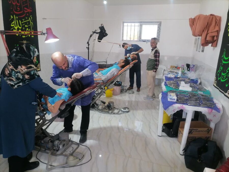 بویین میاندشت|ارائه خدمات رایگان دندانپزشکی به مددجویان بهزیستی بویین‌میاندشت در قالب اردوی جهادی