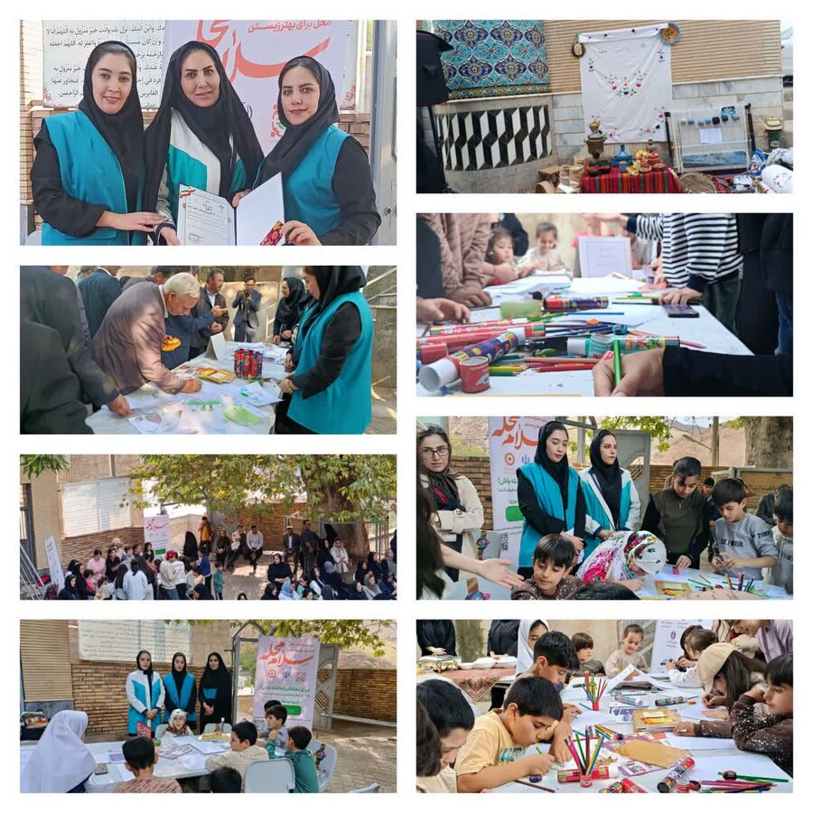 برپایی  غرفه نقاشی با موضوع سلامت روان در شهرستان جلفا