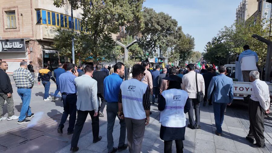حضور بهزیستی کردستان در رزمایش اقتدار جانفدای ایران در سنندج