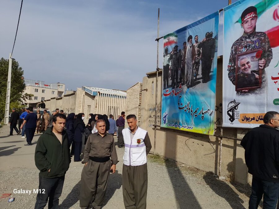 رئیس، کارکنان و جامعه هدف بهزیستی مریوان در رزمایش «جانفدا» حضور یافتند