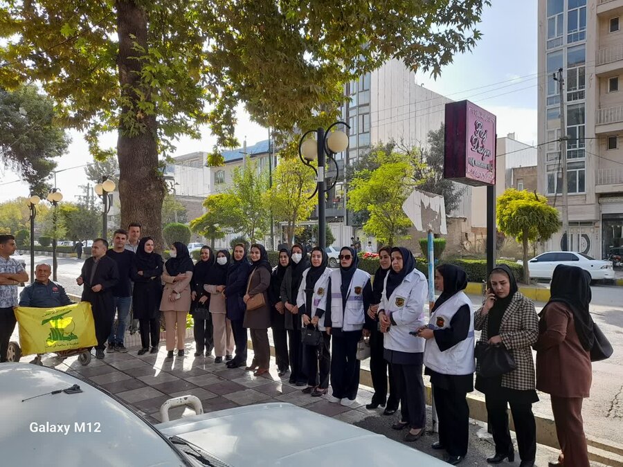 رئیس، کارکنان و جامعه هدف بهزیستی مریوان در رزمایش «جان‌فدا» حضور یافتند