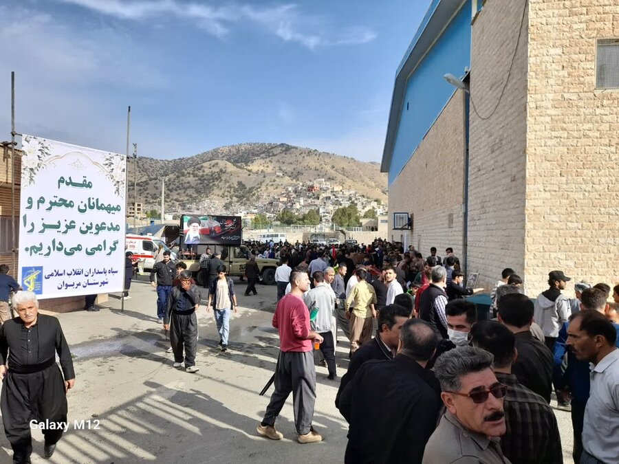 رئیس، کارکنان و جامعه هدف بهزیستی مریوان در رزمایش «جان‌فدا» حضور یافتند