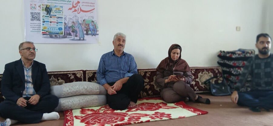 رئیس بهزیستی دهگلان با مددجوی نابینا دیدار کرد